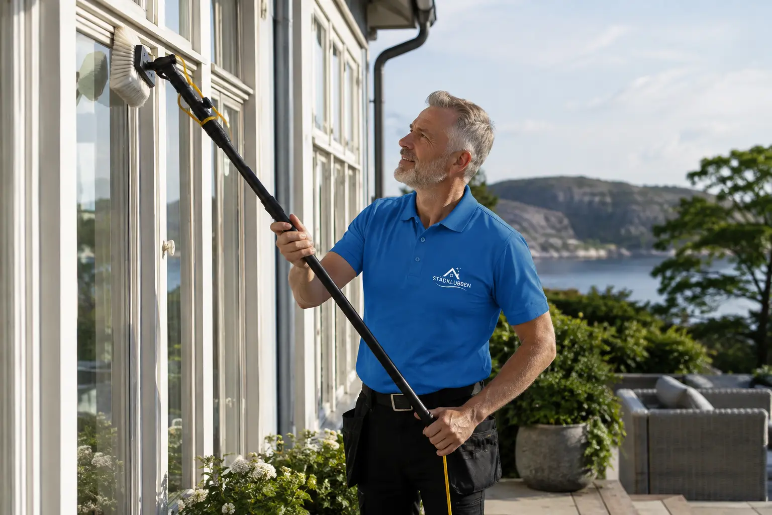 Fönstertyp H – smal helglasad dörr